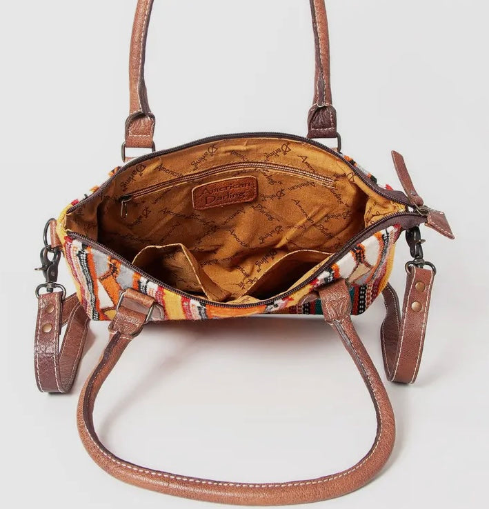 Orange Saddle Blanket Tote