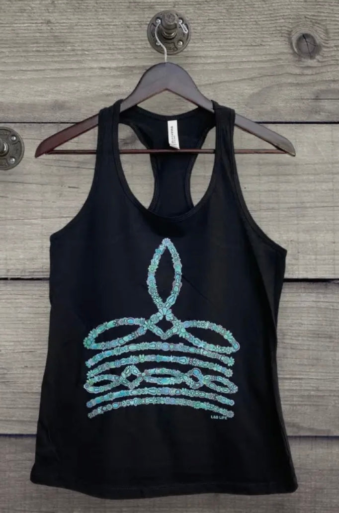 Black Boot Stitch Tank Top