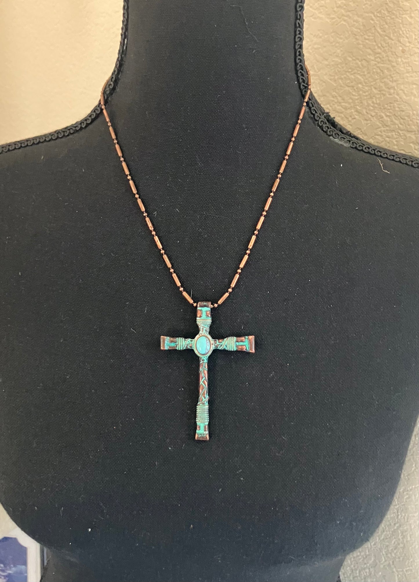 Copper Cross Necklace
