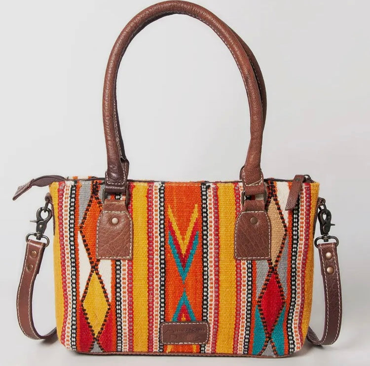 Orange Saddle Blanket Tote