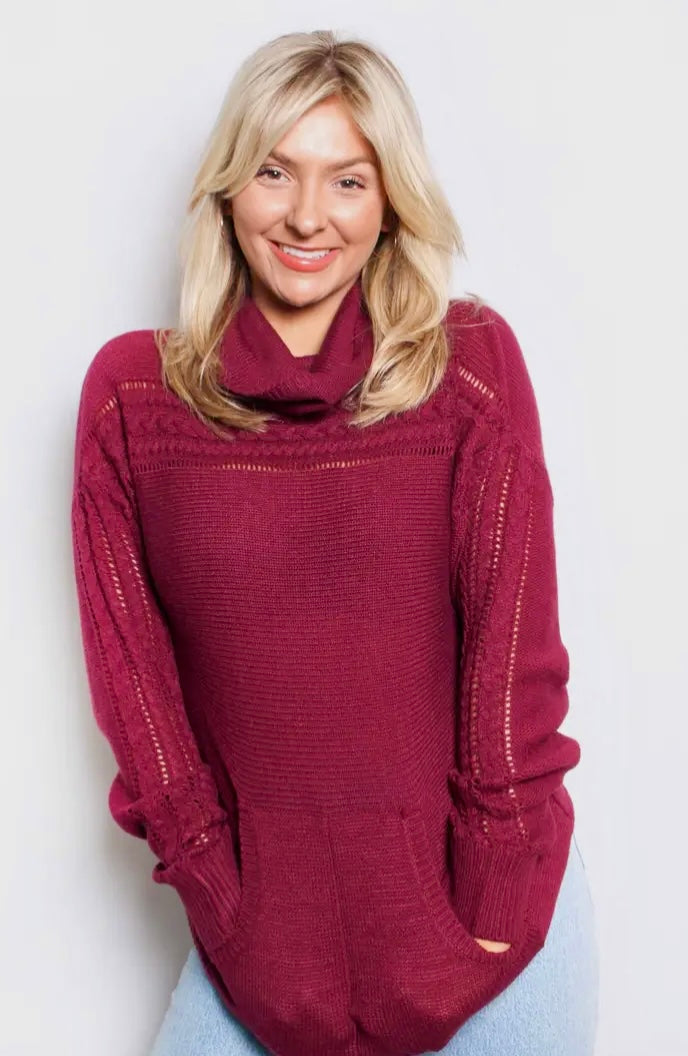 Wine Cowl Neck
Sweater