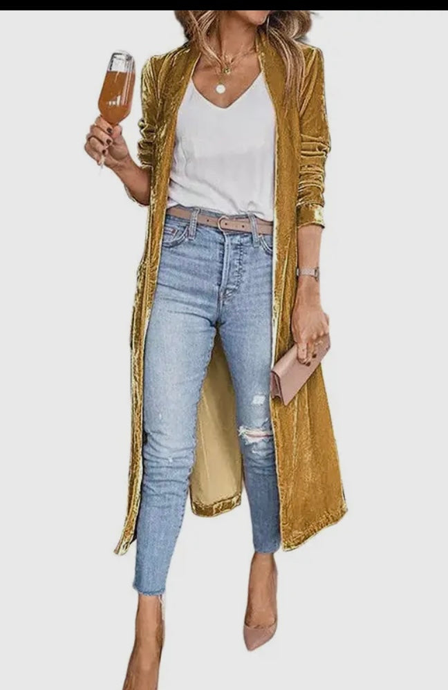 Gold Velvet Duster