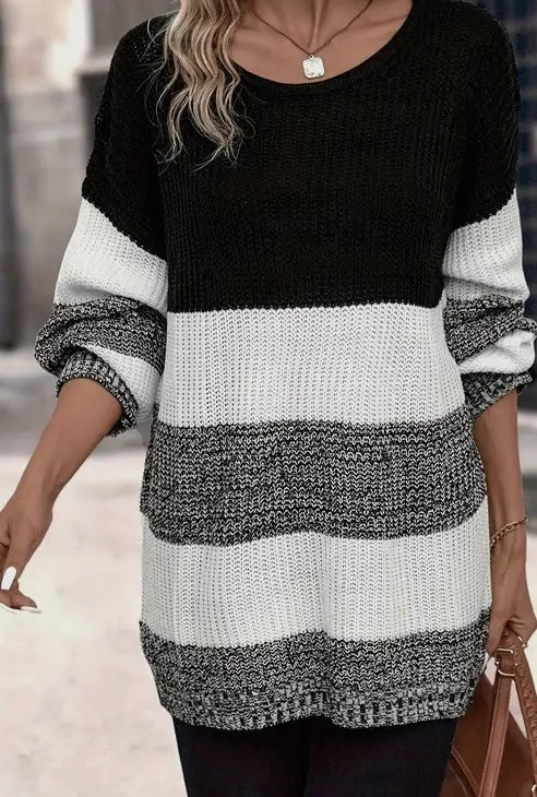 Color Block Long
Sweater