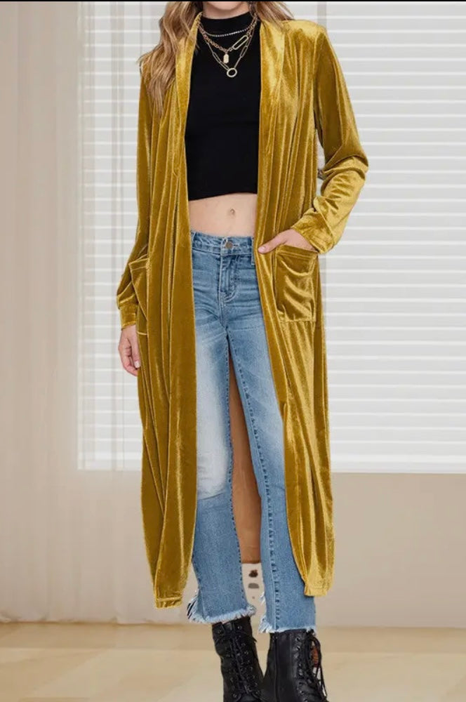 Gold Velvet Duster