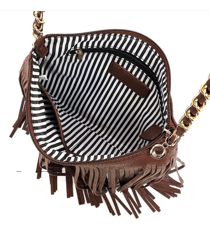 Turquoise Western Fringe Cross Body Bag