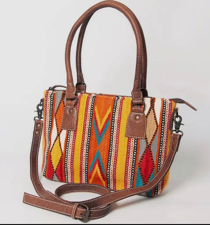 Orange Saddle Blanket Tote