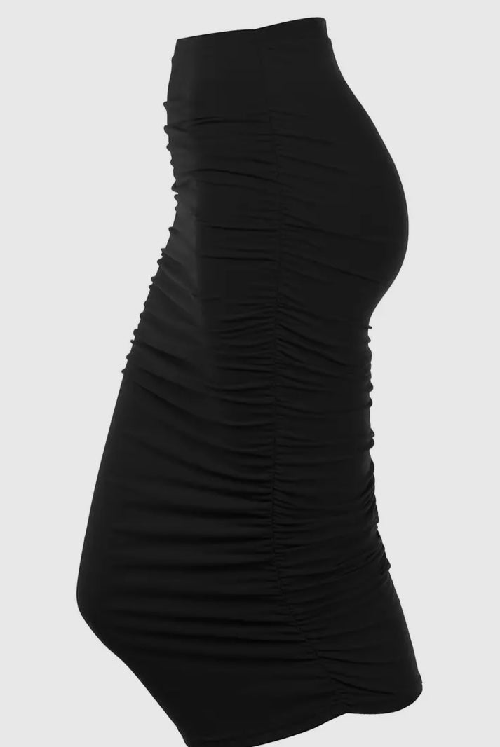 Black Pencil Maxi Skirt