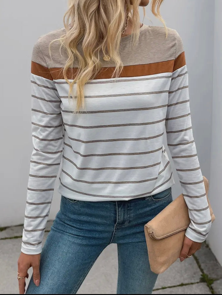 Brown Striped T-Shirt