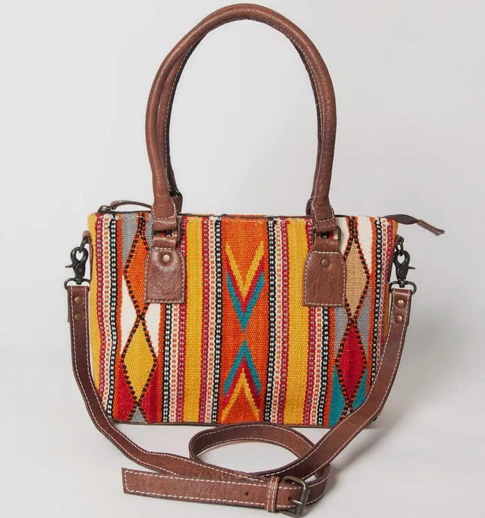 Orange Saddle Blanket Tote