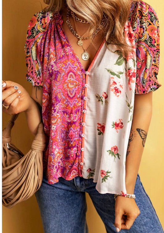 Boho Floral Patchwork
Blouse