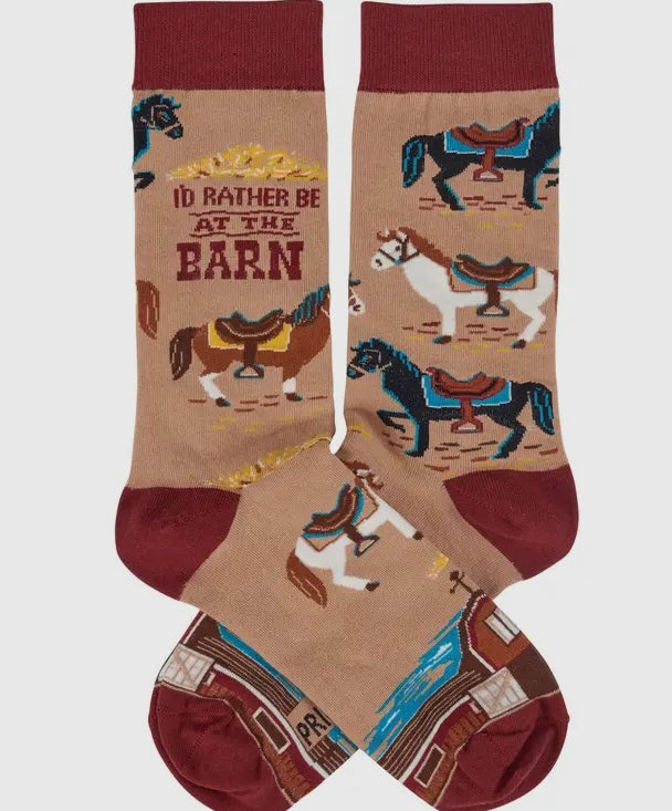 Rather Be At the Barn Socks