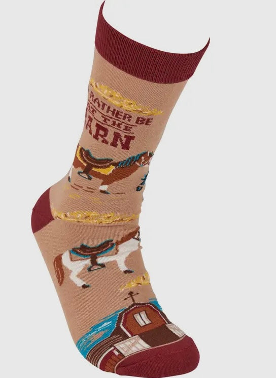 Rather Be At the Barn Socks