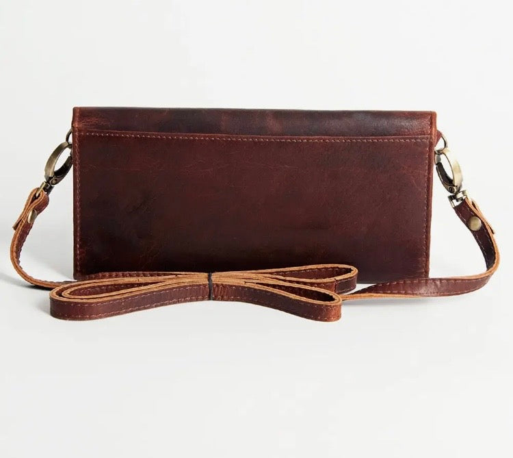 Floral Tooled Wallet /Crossbody