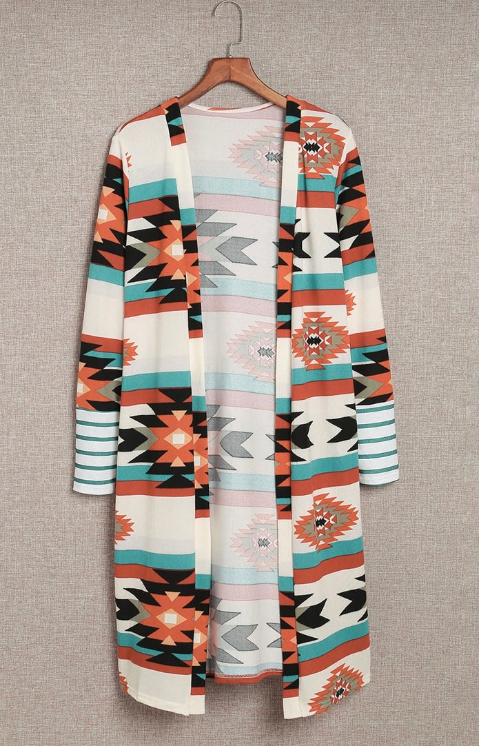 Aztec Print Cardigan