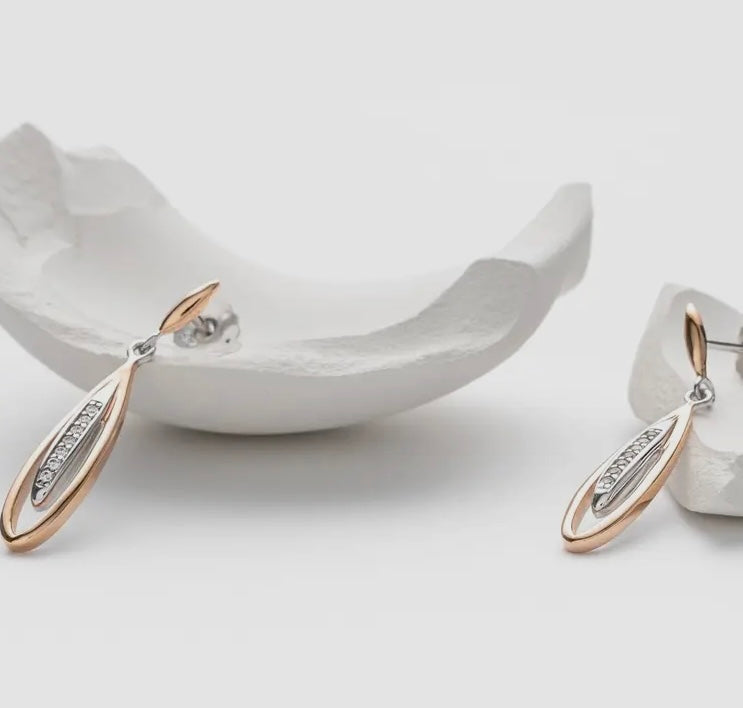Sterling Silver Floating
Teardrop Earrings