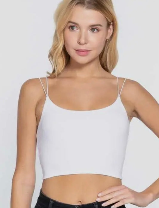 Cropped Cami Top Black or White