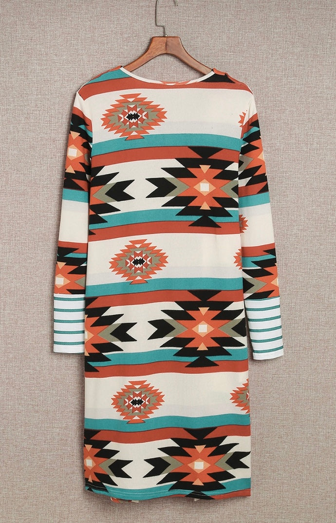 Aztec Print Cardigan