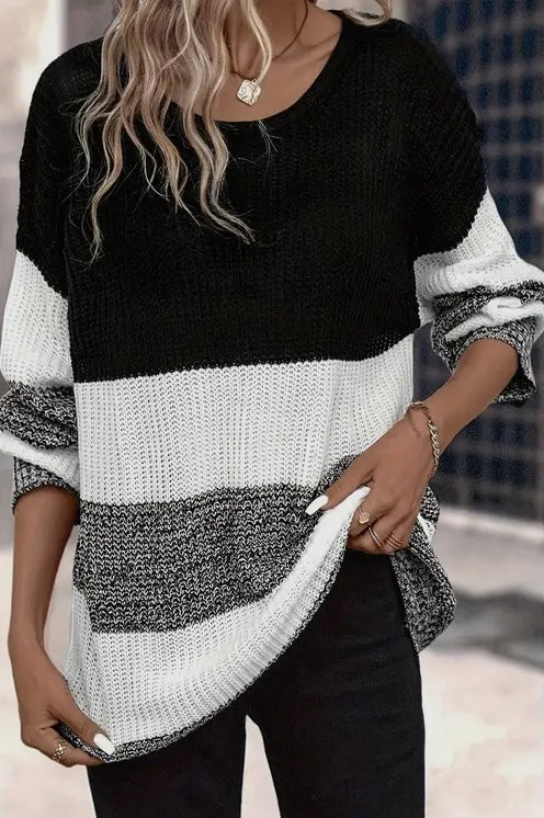 Color Block Long
Sweater