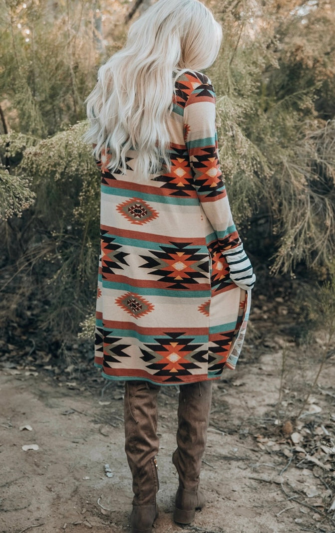 Aztec Print Cardigan