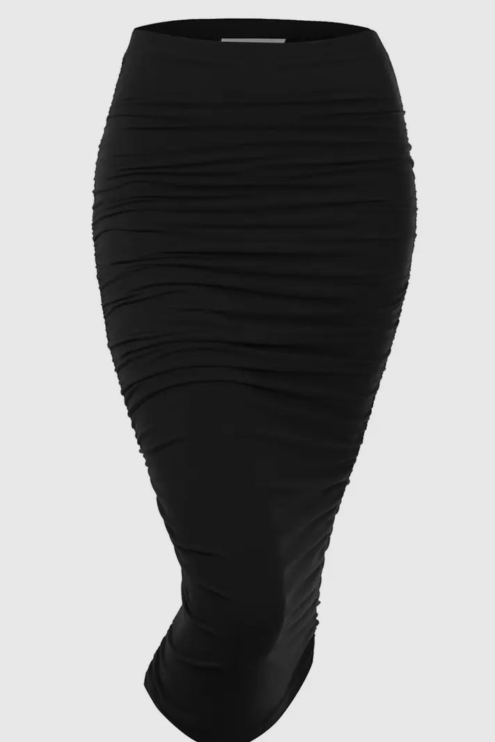 Black Pencil Maxi Skirt