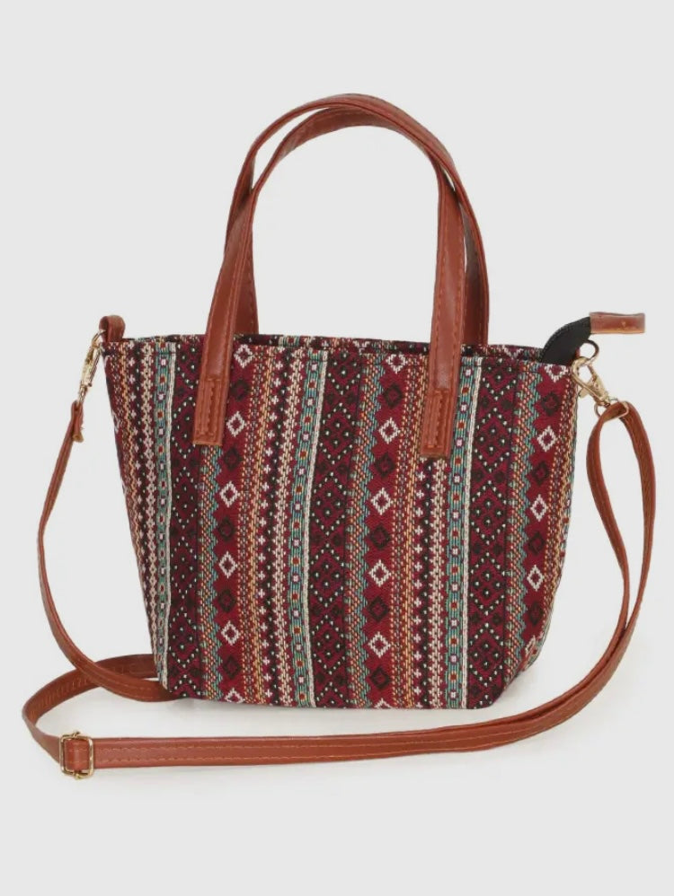 Tribal Print Crossbody Bag