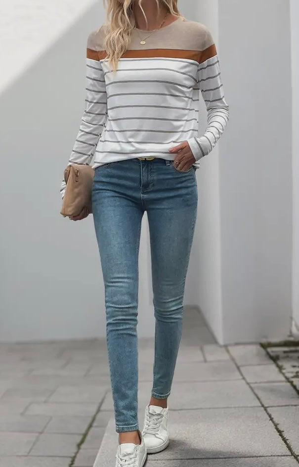 Brown Striped T-Shirt