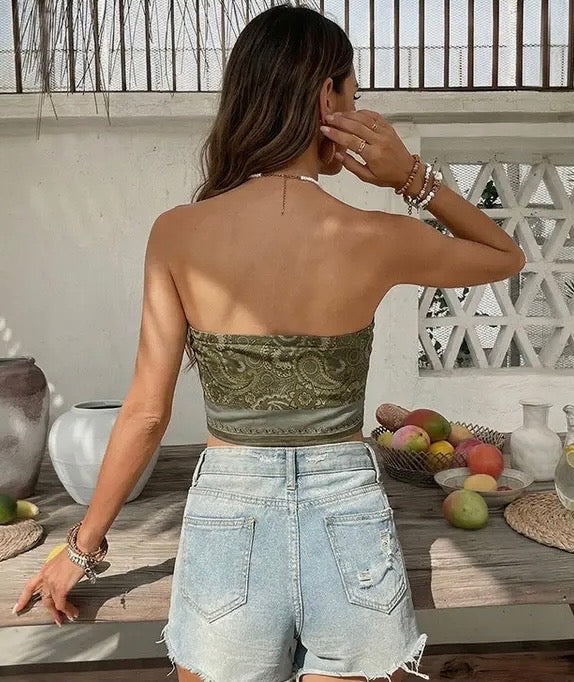 Green Paisley
Bandeau Top