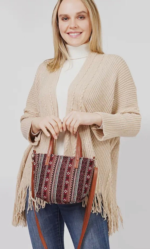 Tribal Print Crossbody Bag