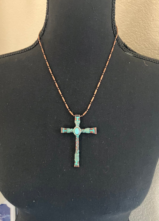 Copper Cross Necklace