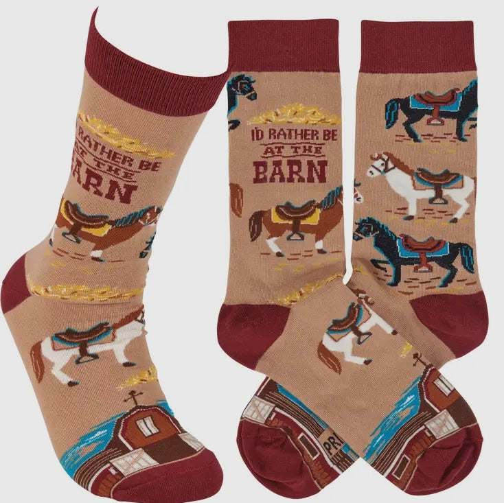 Rather Be At the Barn Socks