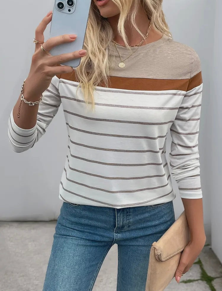 Brown Striped T-Shirt